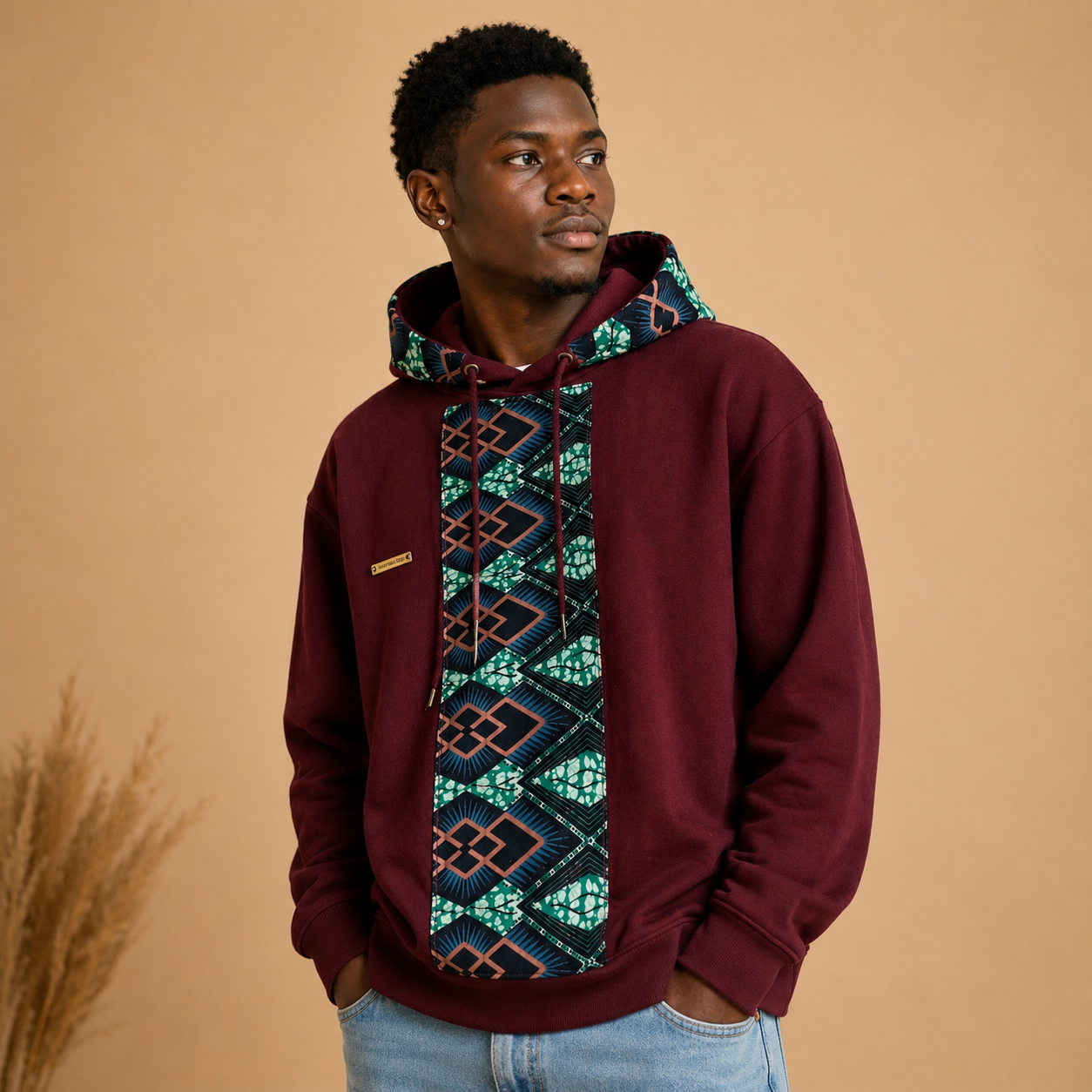 African Waxprint Hoodie Size S (895 kr)
