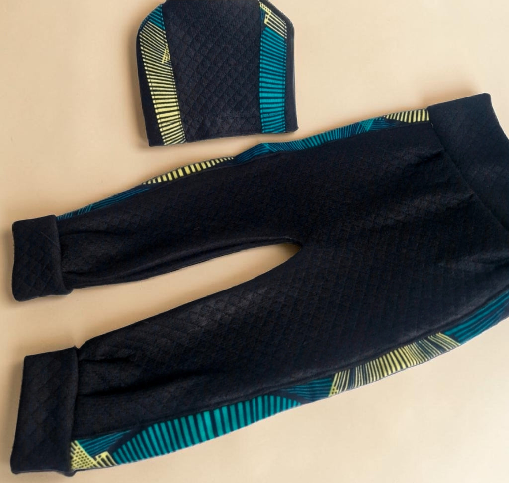 African Wax Print- Hat & Pants Set (349 kr)
