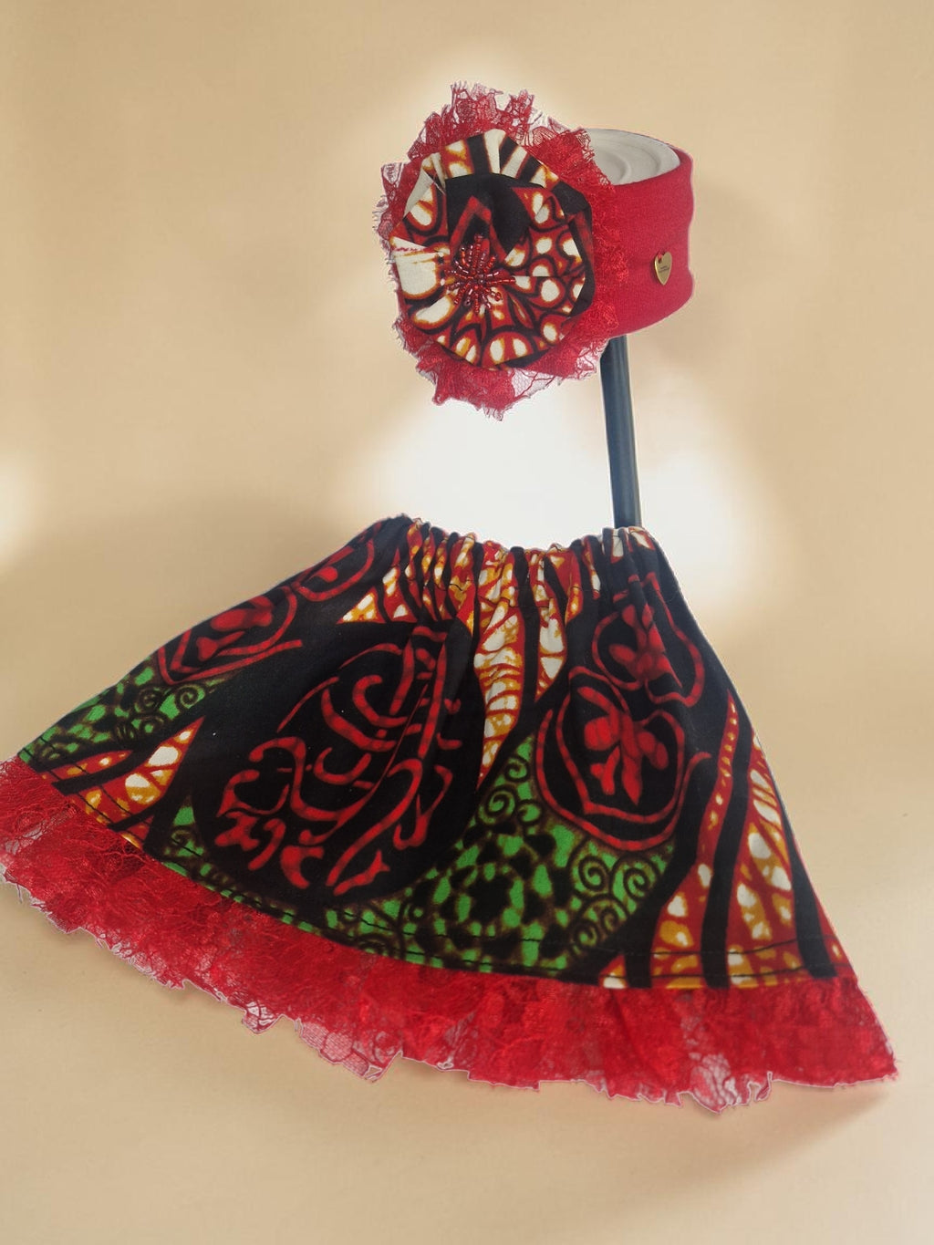 African waxprint Baby skirt & Headband set(349kr)