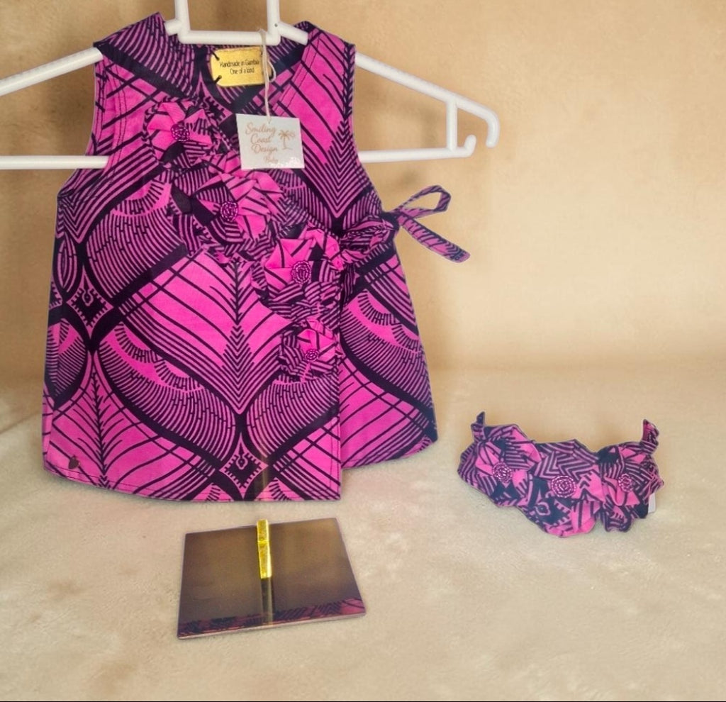 African waxprint Baby Dress & Headband (399kr)