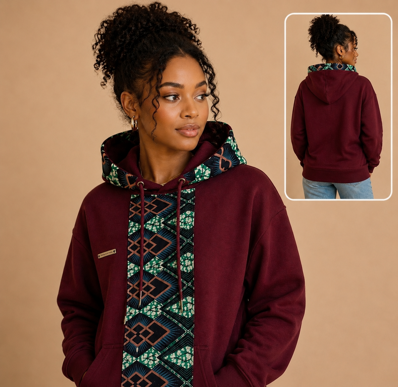 African Waxprint Hoodie Size S (895 kr)