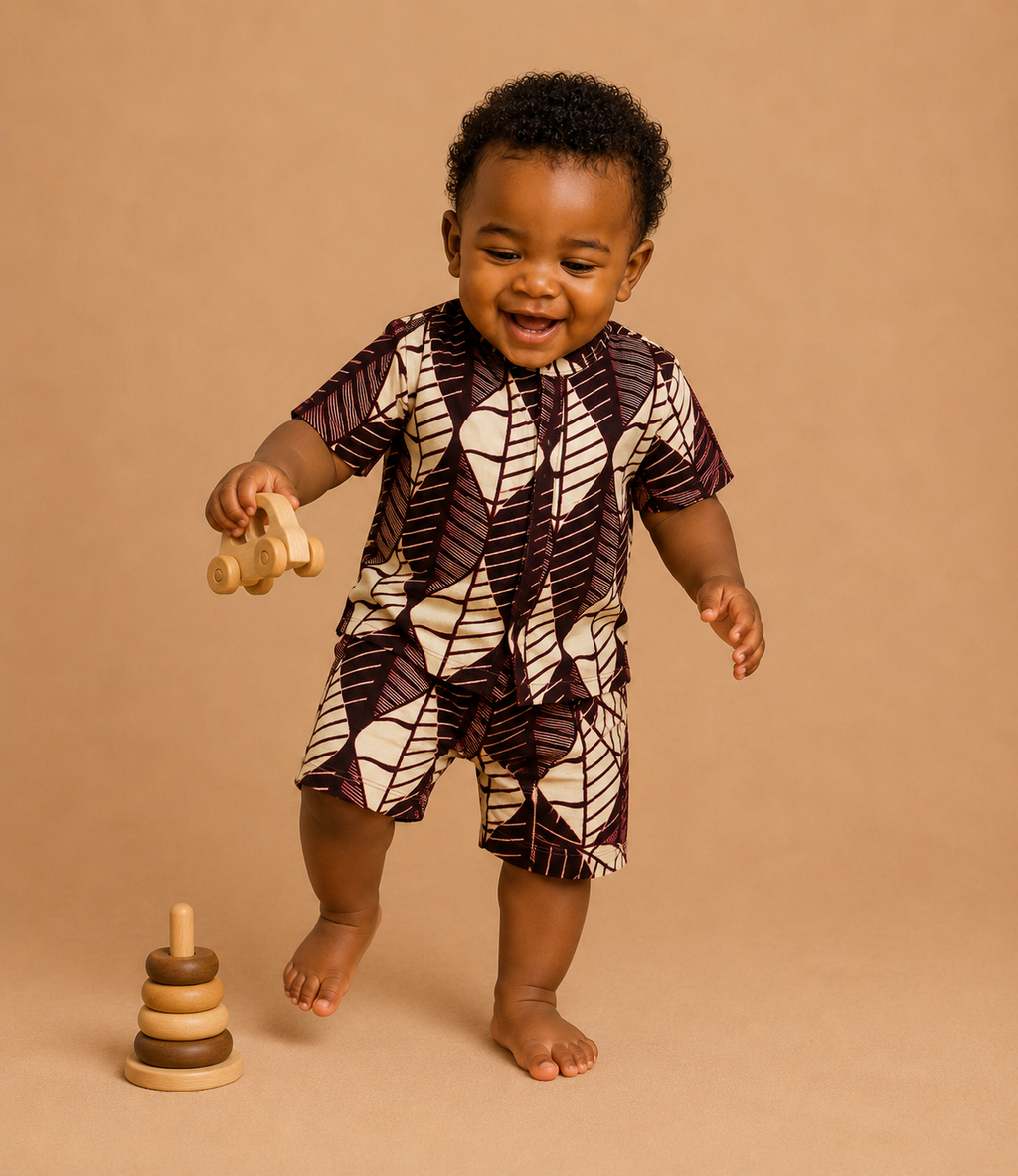 African waxprint Baby Boy Set /Size 12-18 M(499kr)