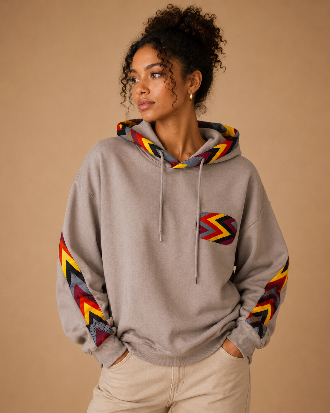 African Waxprint Hoodie Size M  (799 kr)