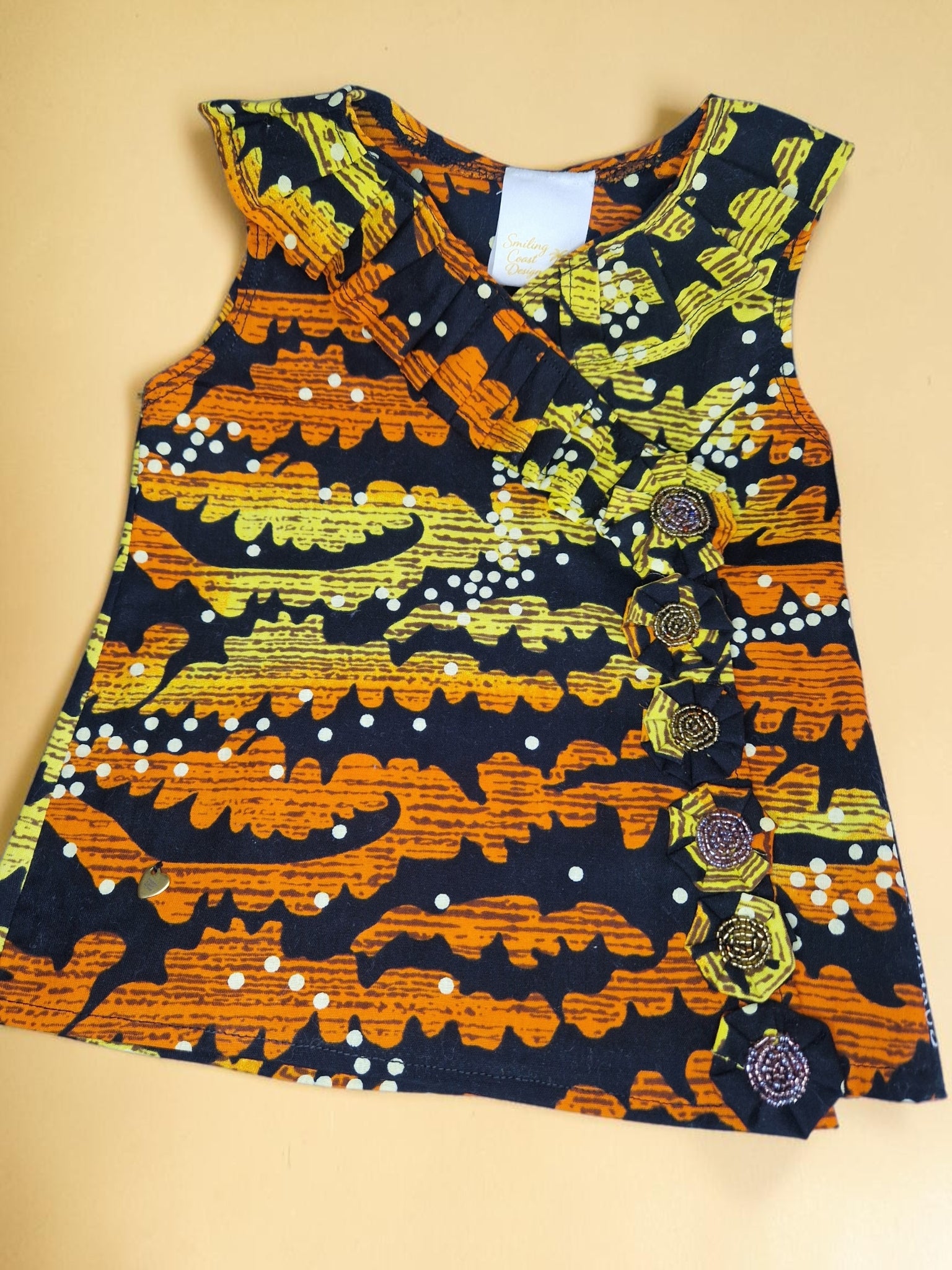 African Baby Dress with Matching Floral Headband | 2–4 Months(429kr)