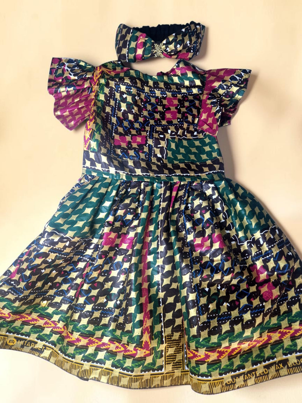 African Wax Print Dress & Matching Headband | 12–18 Months(499 kr)