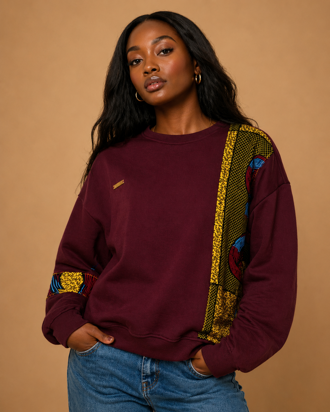 African waxprint Sweatshirt Size XL (895 kr)