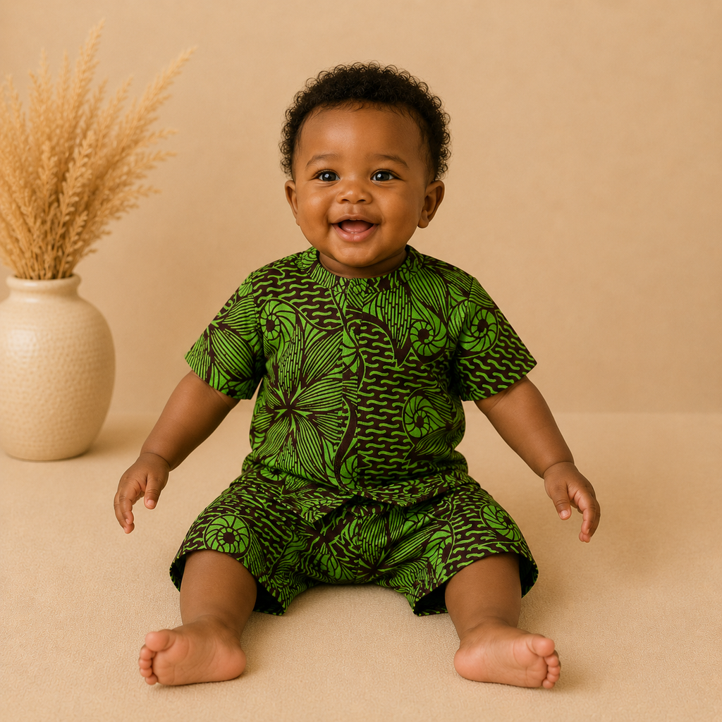 African Waxprint Baby Boy set (449 kr)