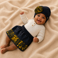 African Wax Print Baby Skirt & Hat Set (399kr)