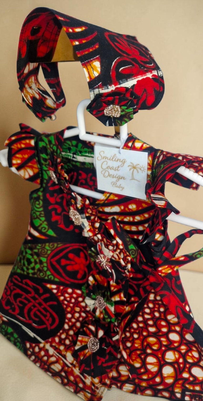 African waxprint Baby dress & Headband Set (399 kr)