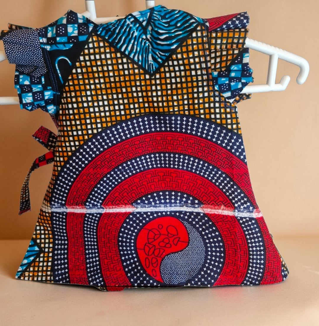 African waxprint Baby Dress and headscarf (399 kr)