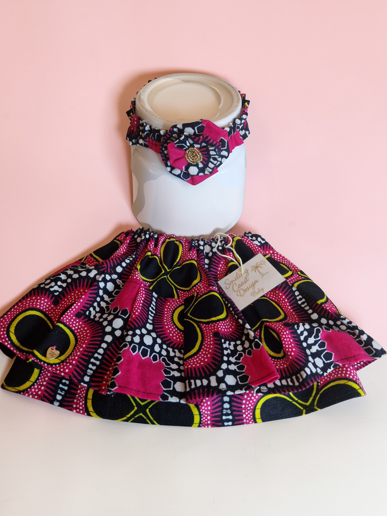 Blossom Pink – Baby Skirt & Headband Set (3–6 Months)(349 kr)