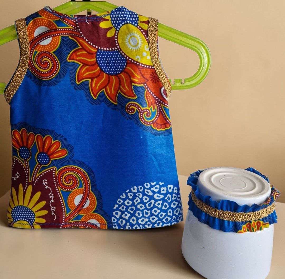 African Wax Print Baby Dress &  Headband Set (429 kr)