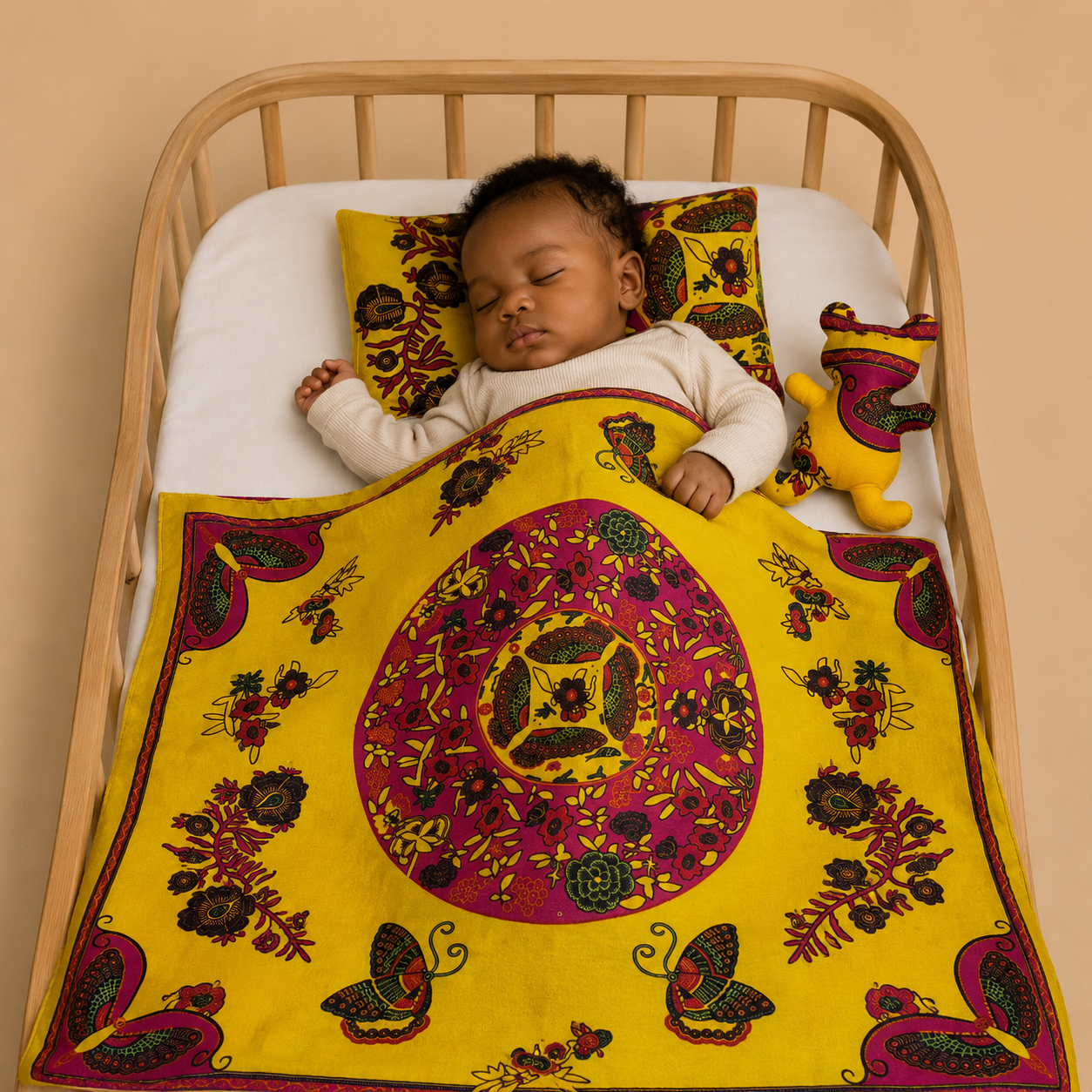 African Wax Print Baby Blanket Set(995 kr)