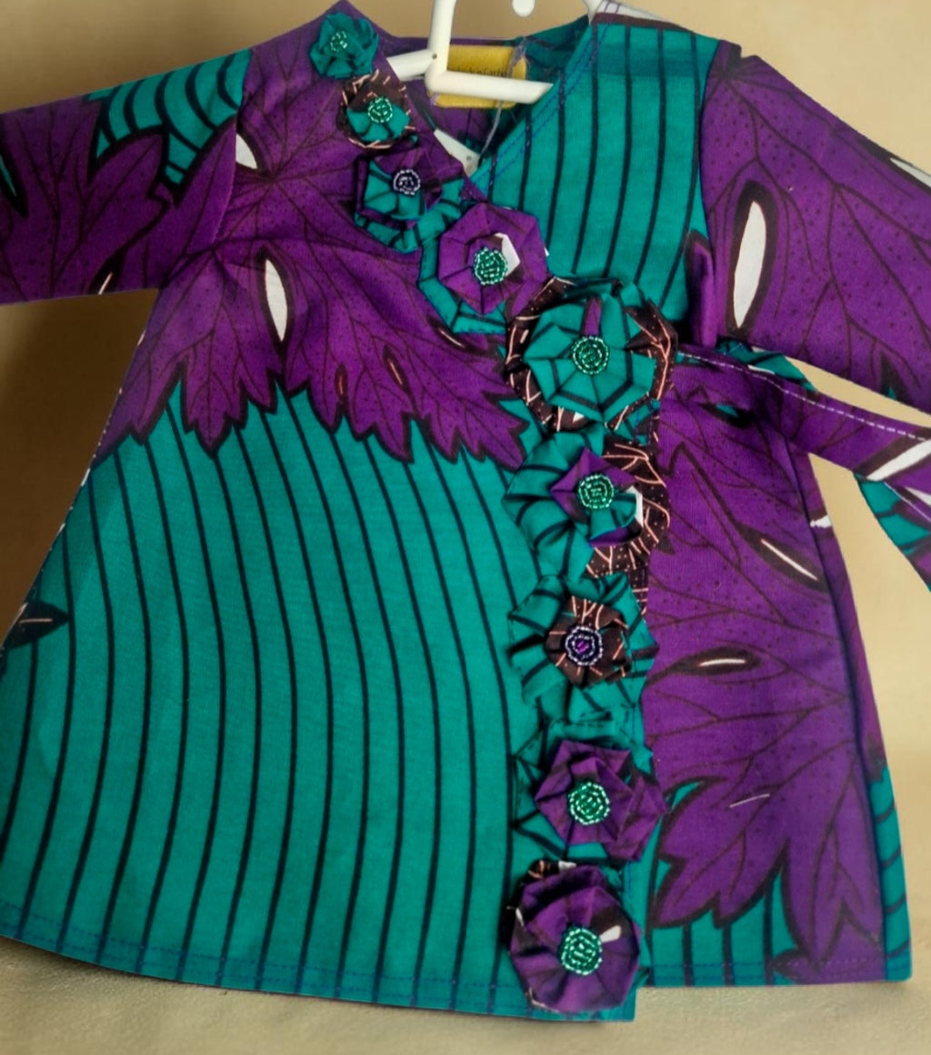 African Waxprint Baby Dress & Headband Set (399 kr)