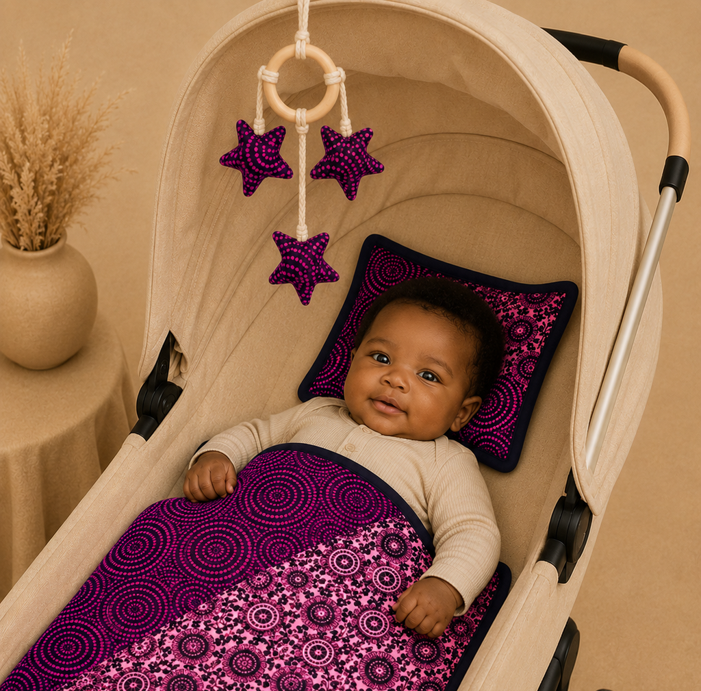 African Wax Print/Baby Stroller Set (995 kr)