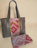 African waxprint/Vegan Leather -Shopper bag (995 kr)