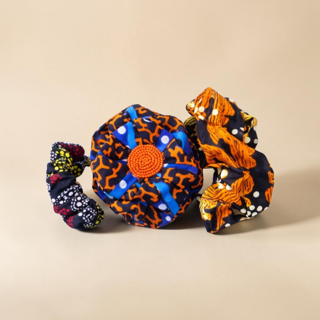 African Waxprint Scrunchie Set (3-Pack)  (199kr)