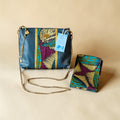 African waxprint/Vegan leather  Crossbody Bag (695 kr)