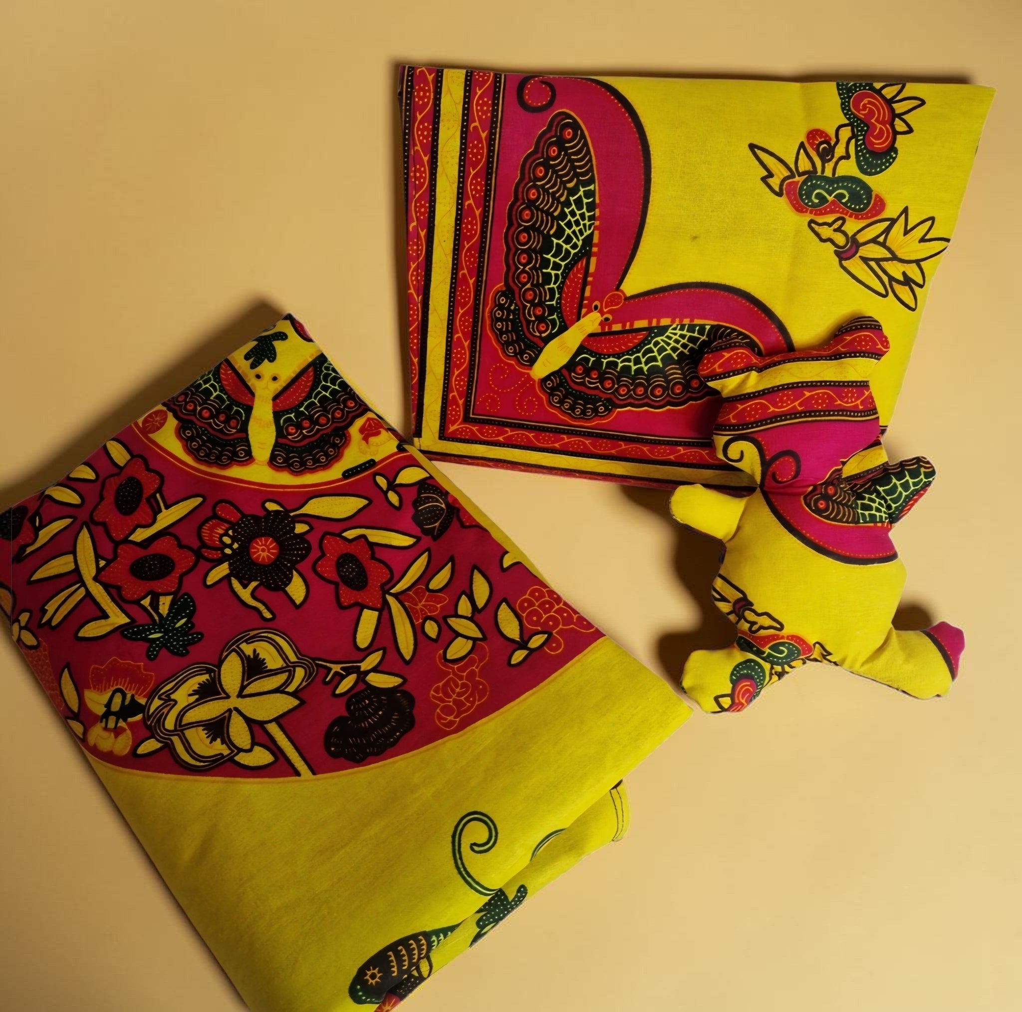 African Wax Print Baby Blanket Set(995 kr)