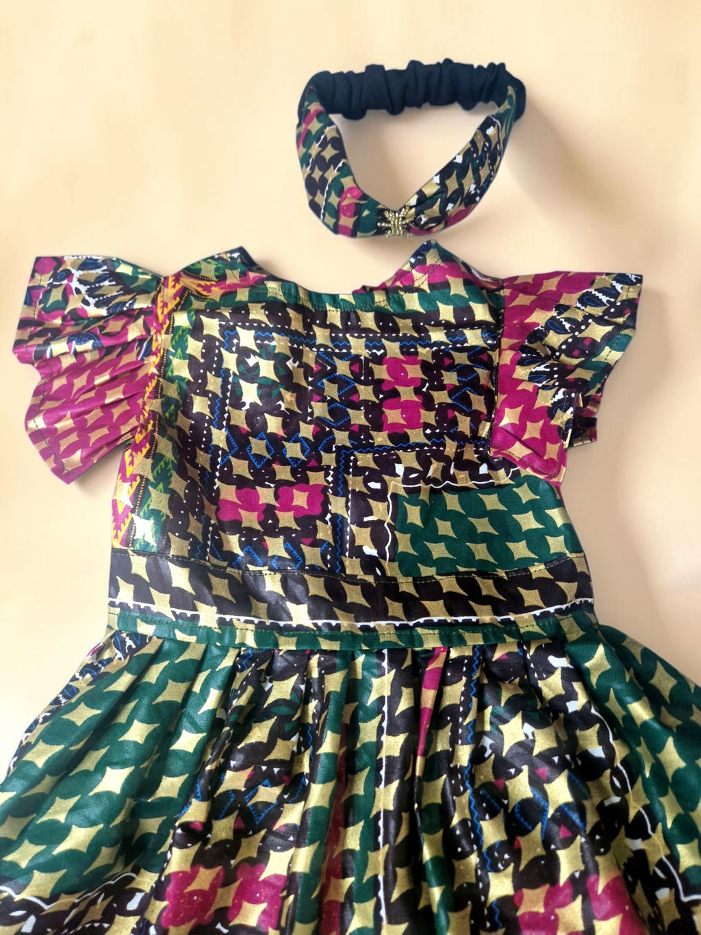 African Wax Print Dress & Matching Headband | 12–18 Months(499 kr)