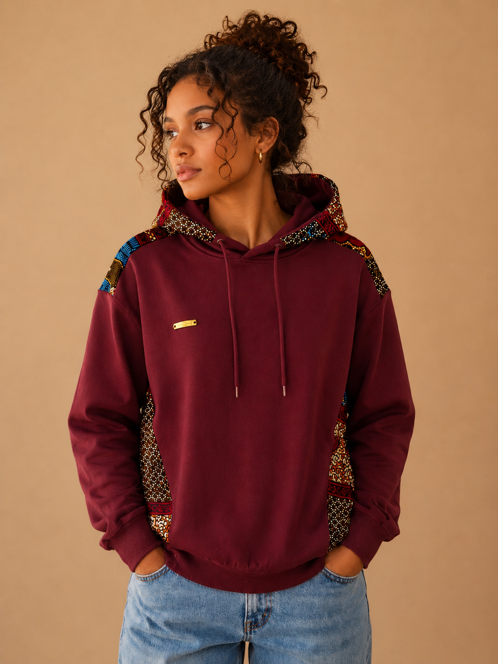 African Waxprint Hoodie Size S (895 kr)