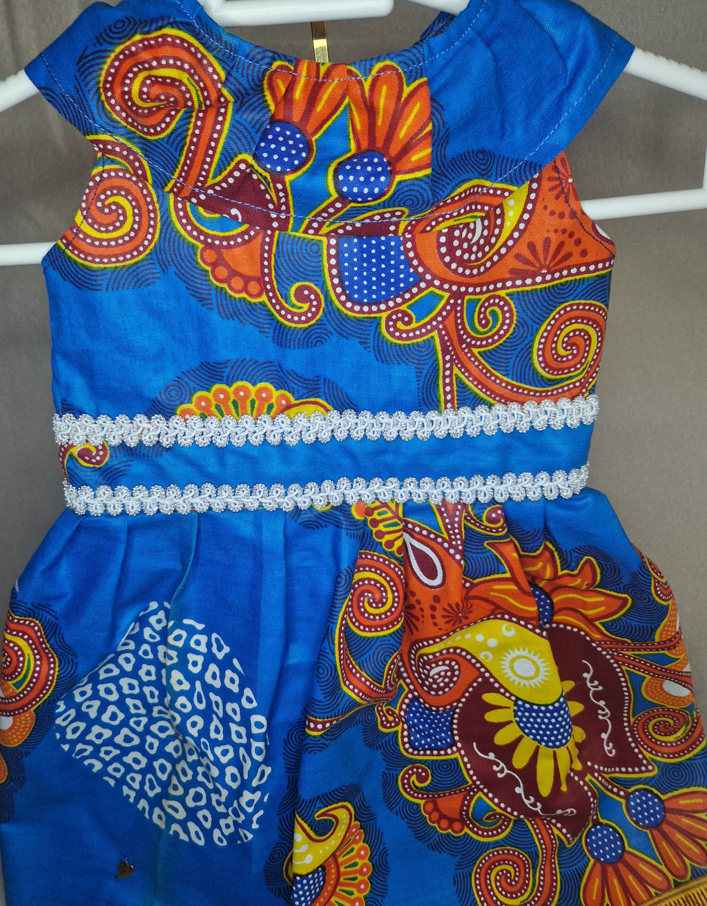 African Baby Dress – 12 Months | Blue Wax Print Dress(499kr)