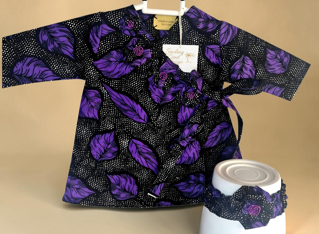 African waxprint Baby Dress & Headband (399 kr)