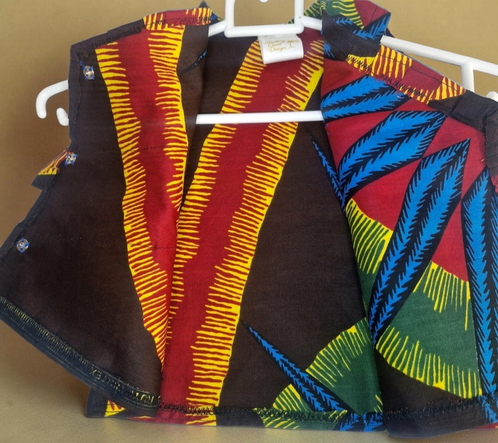 African Wax Print Baby Girl Dress & Matching Headband(429 kr)