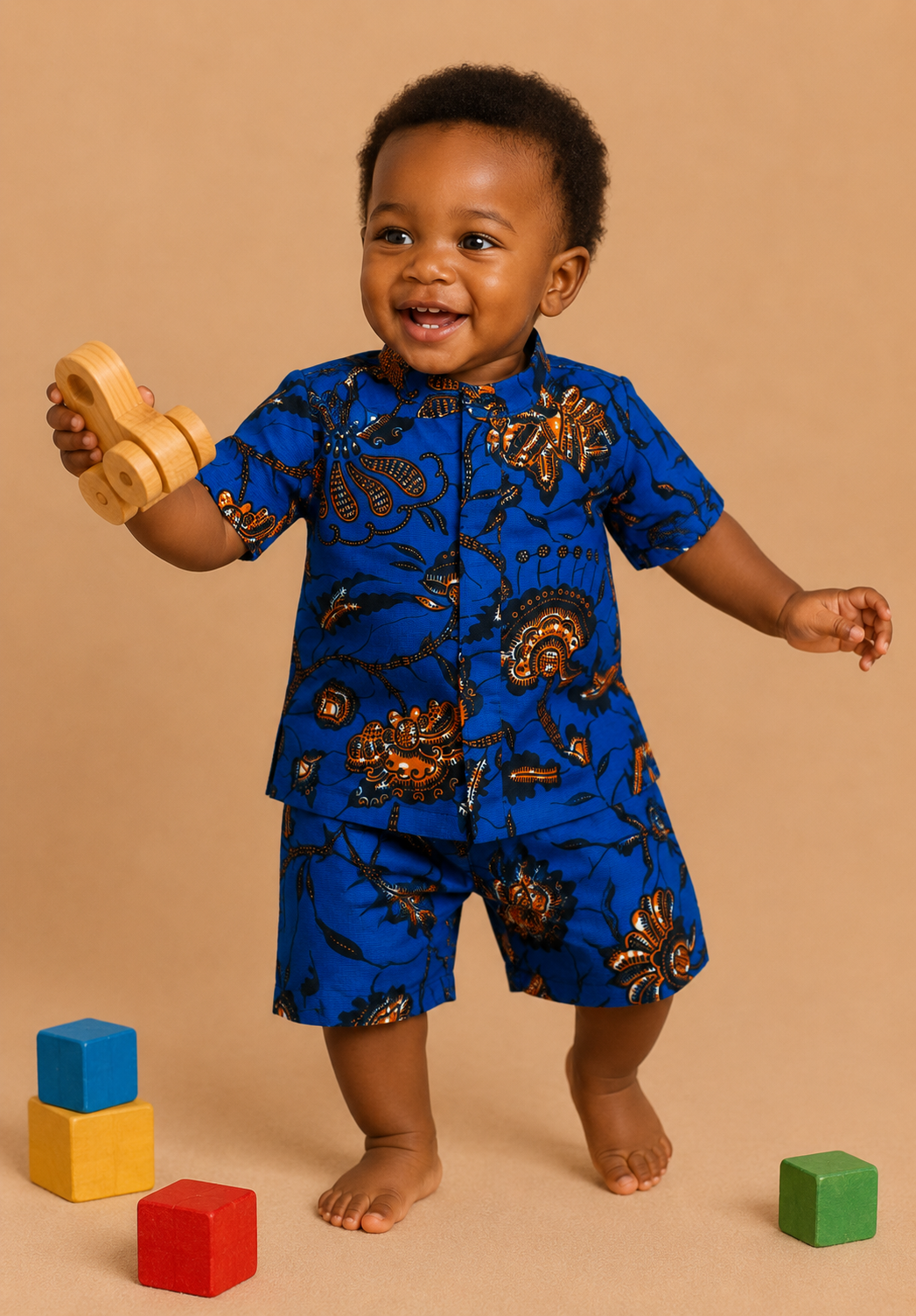 African waxprint baby boy set/ Shirt and Shorts/ 12-18 Months(549 kr)