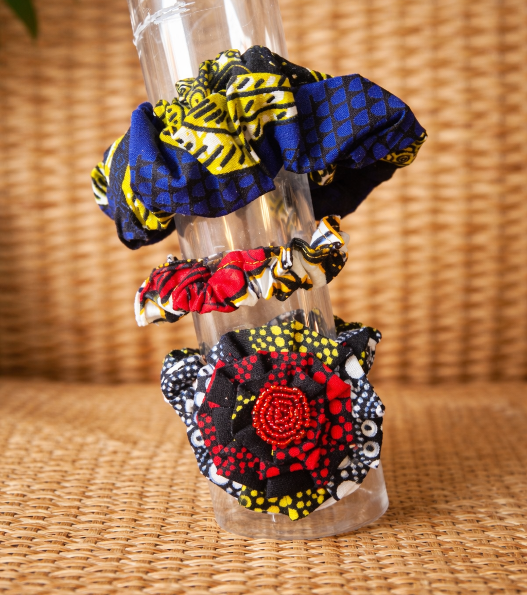African Waxprint Scrunchie Set (3-Pack) (199kr)