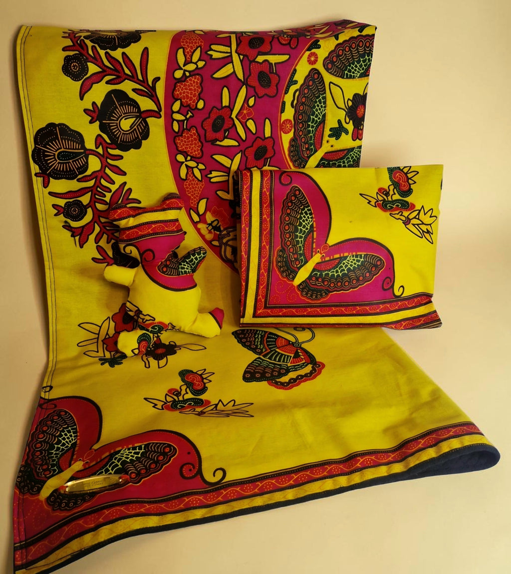 African Wax Print Baby Blanket Set(995 kr)