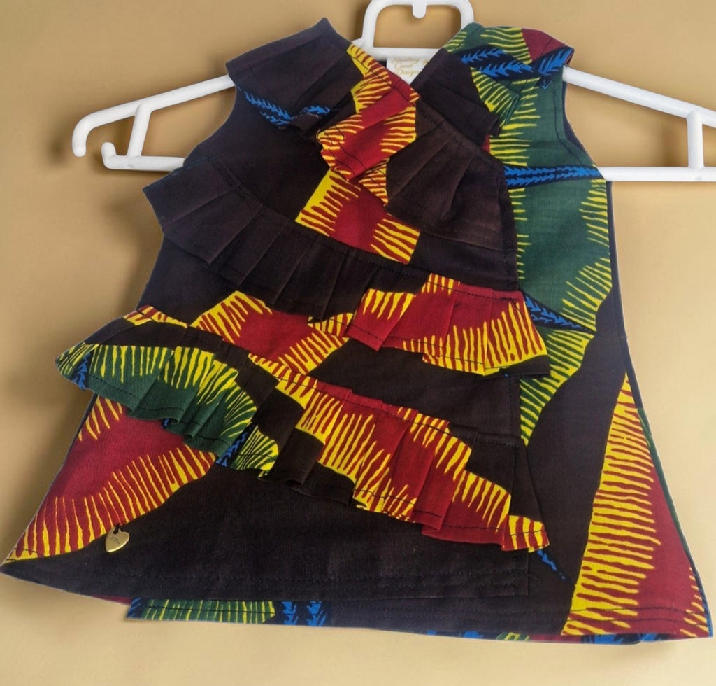 African Wax Print Baby Girl Dress & Matching Headband(429 kr)