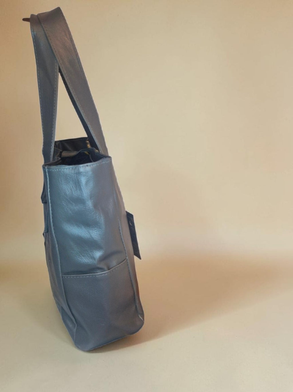 African waxprint/Vegan Leather  Shopper Bag (995 kr)