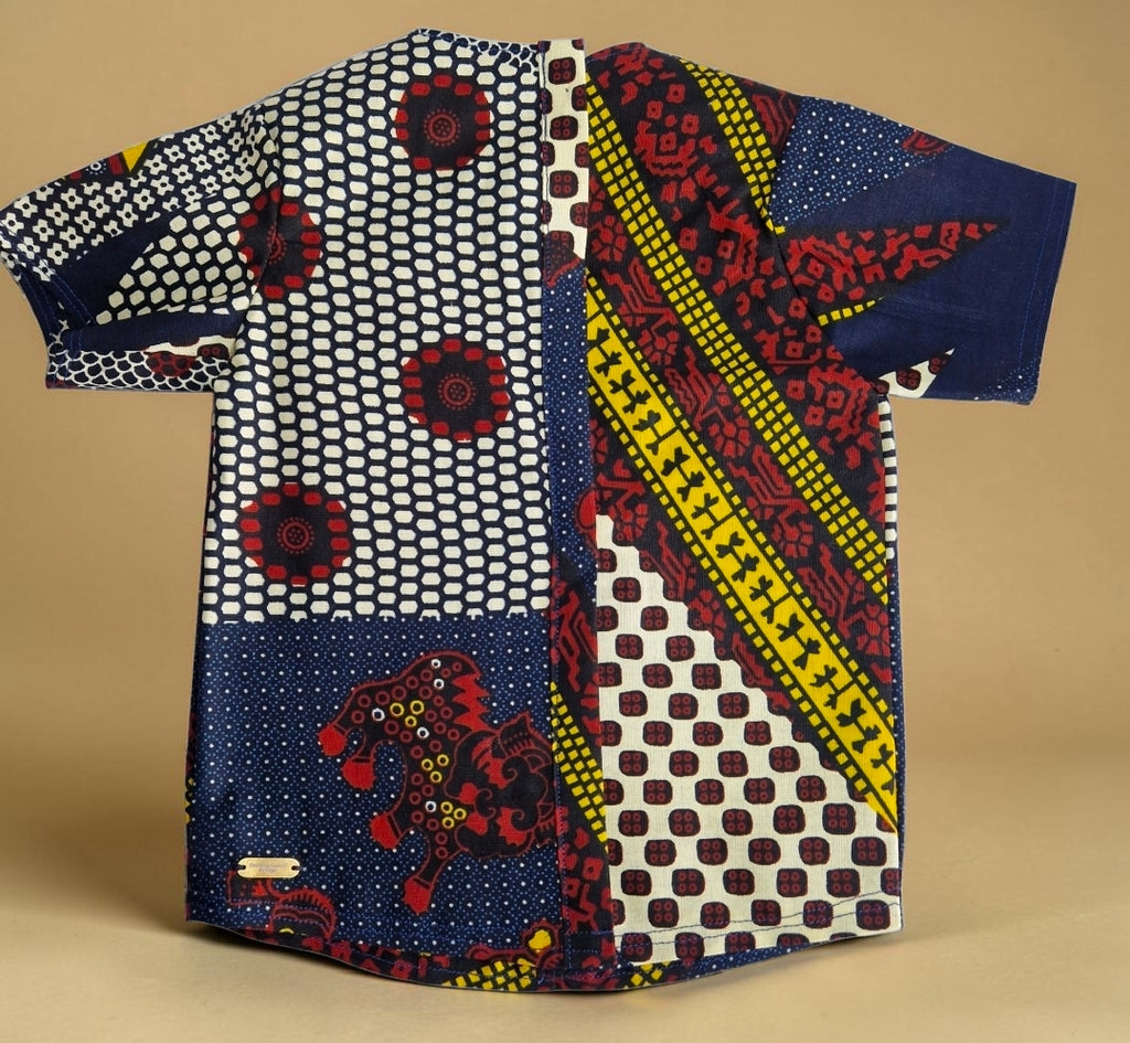 African Baby Outfit Set – Wax Print Shirt & Shorts (429 kr)