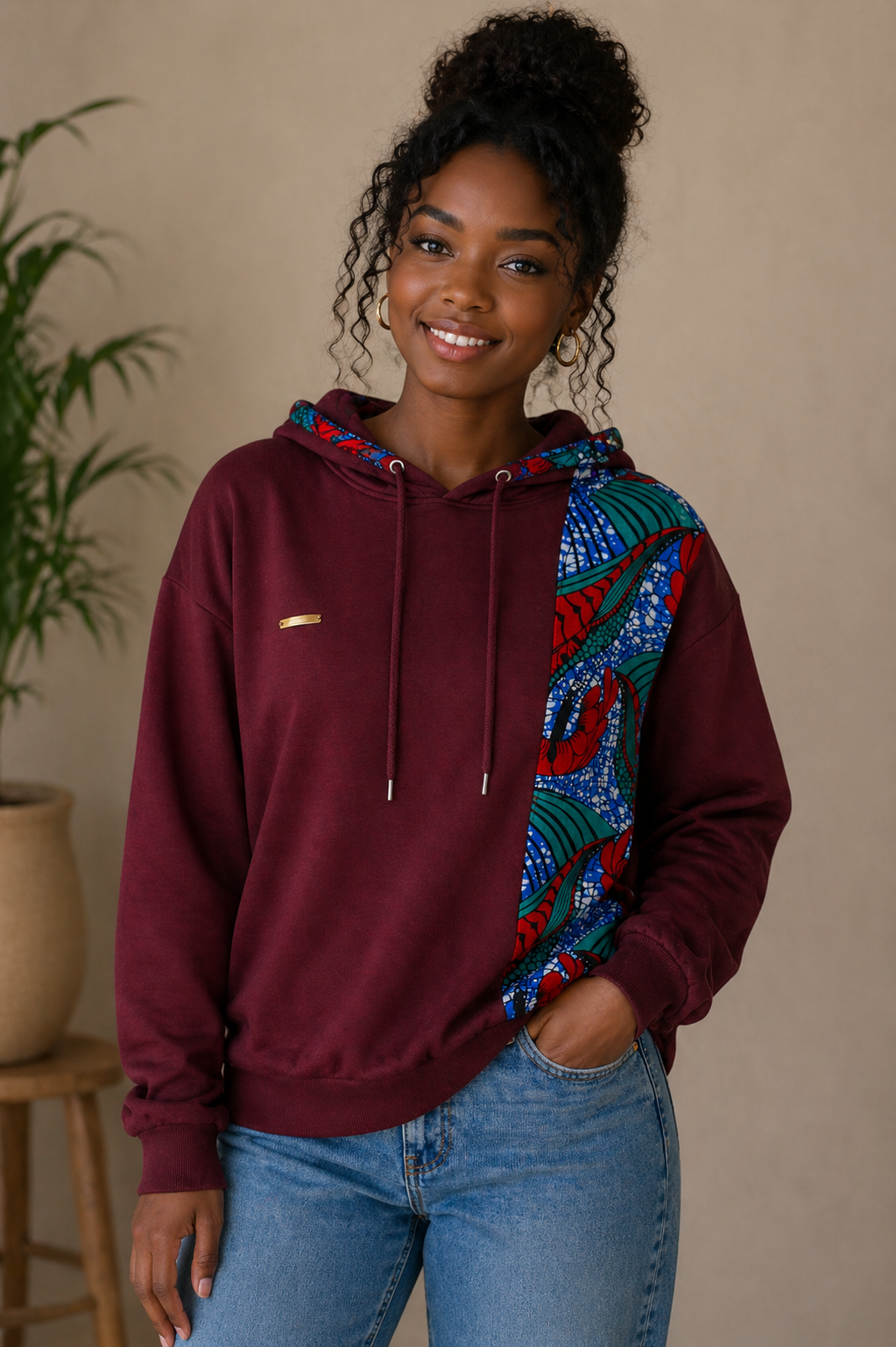 African Waxprint Hoodie Size M (895 kr)