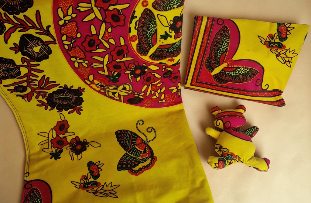 African Wax Print Baby Blanket Set(995 kr)