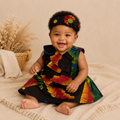 African Wax Print Baby Girl Dress & Matching Headband(429 kr)
