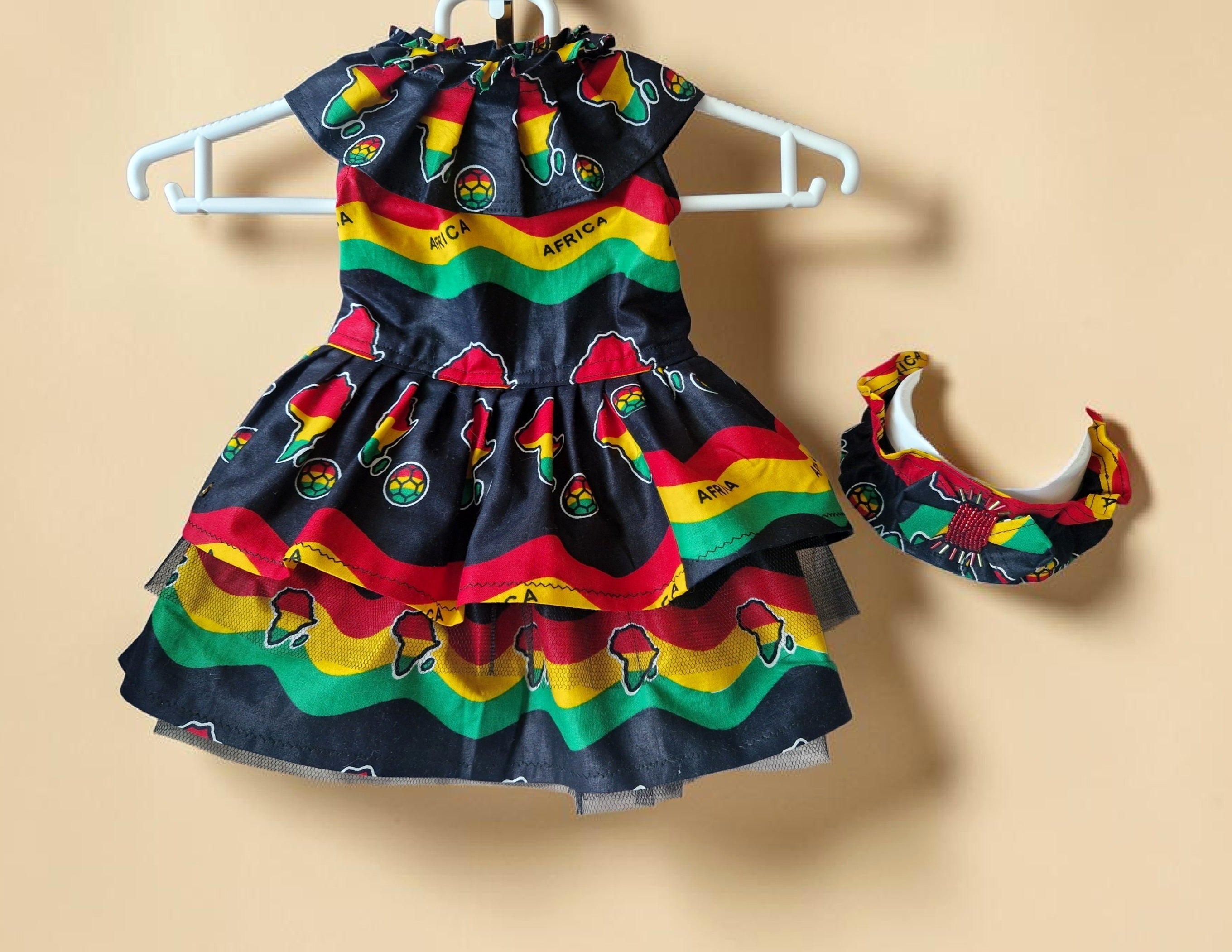 African Heritage Baby Dress & Headband Set /9–12 Months (499 kr)