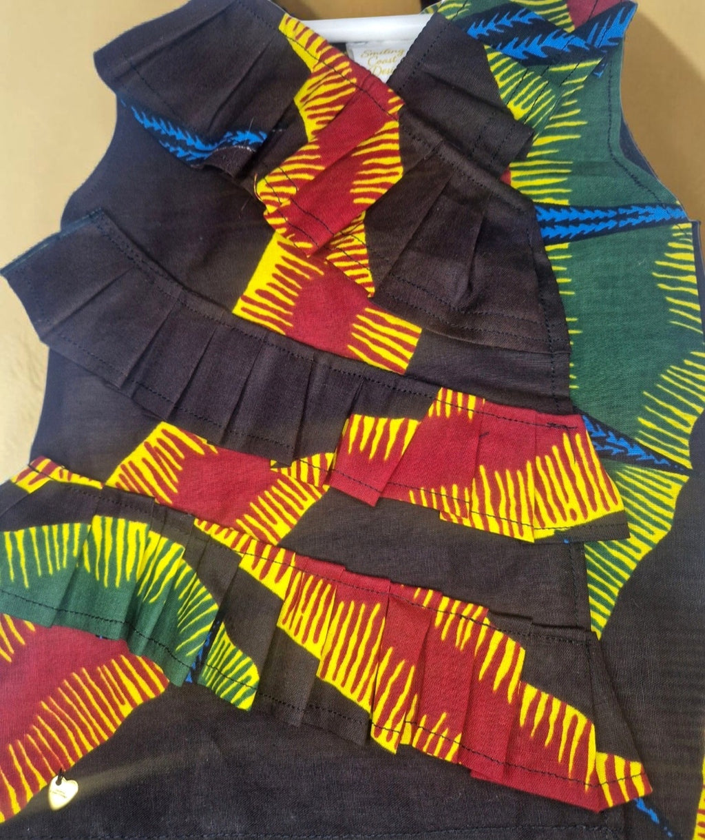 African Wax Print Baby Girl Dress & Matching Headband(429 kr)