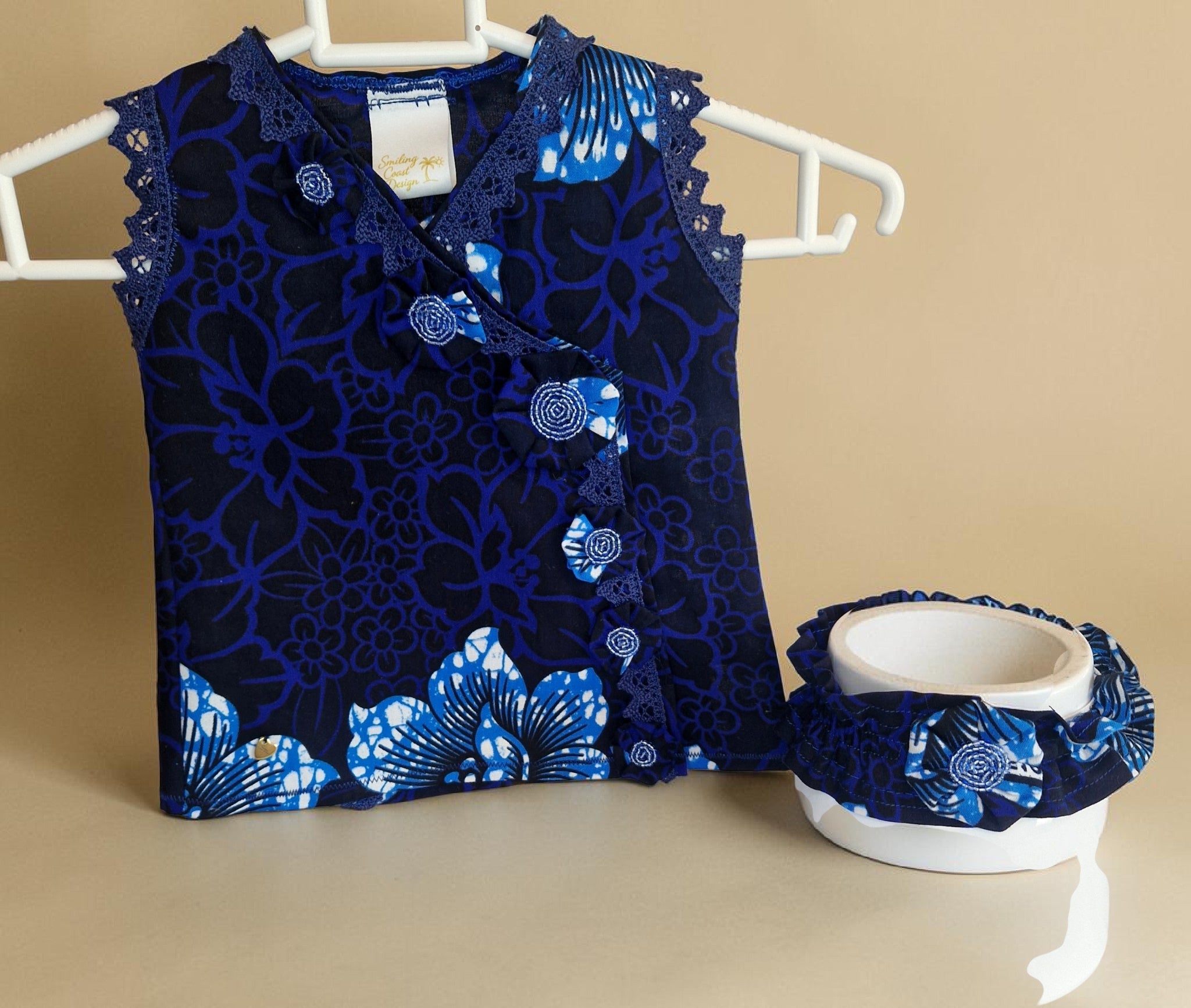 African waxprint Baby Dress & Headband Set(429 kr)