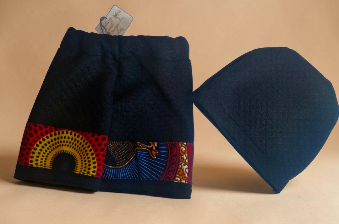 African Wax Print Baby Skirt & Hat Set (399 kr)