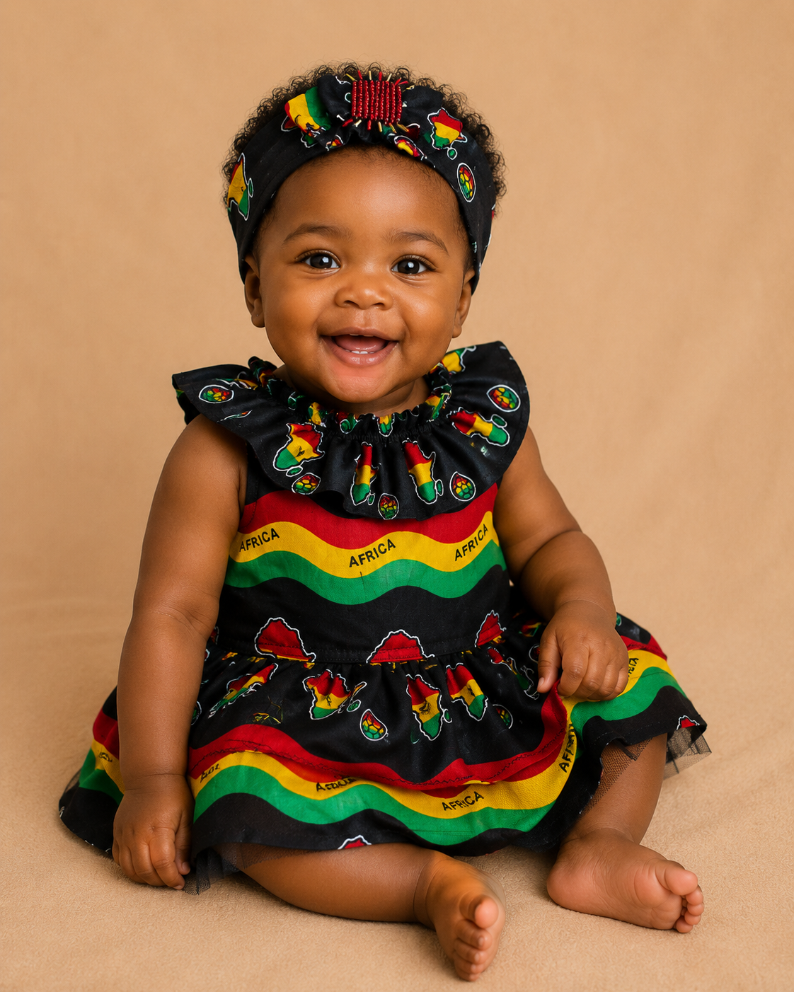 African Heritage Baby Dress & Headband Set /9–12 Months (499 kr)