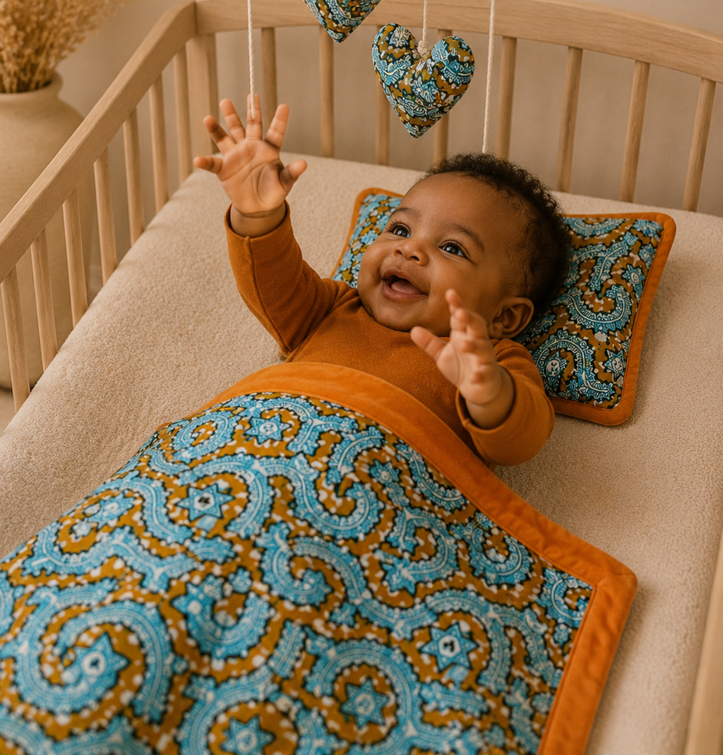 African waxprint/Baby Stroller Set (995 kr)
