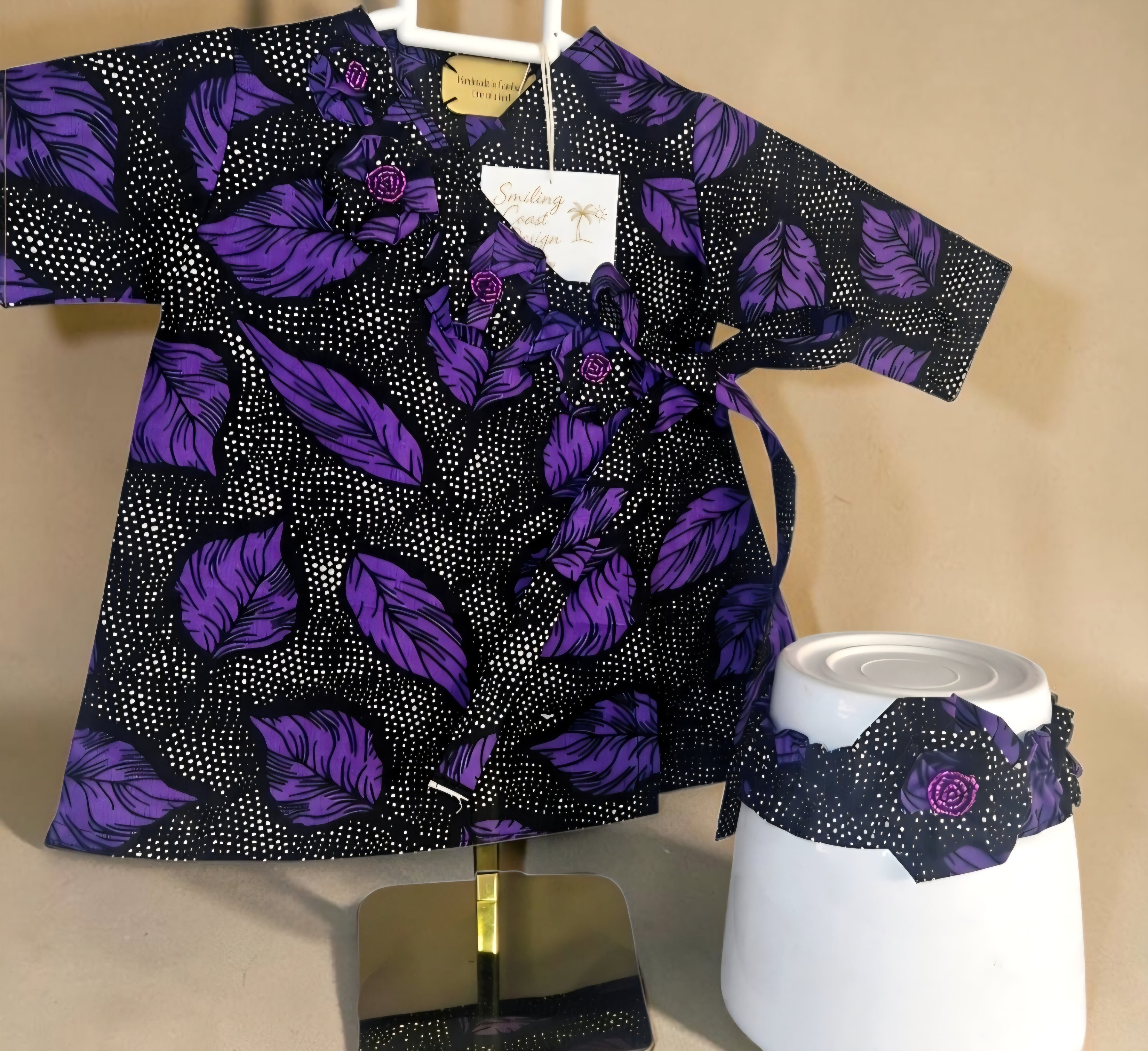 African waxprint Baby Dress & Headband (399 kr)