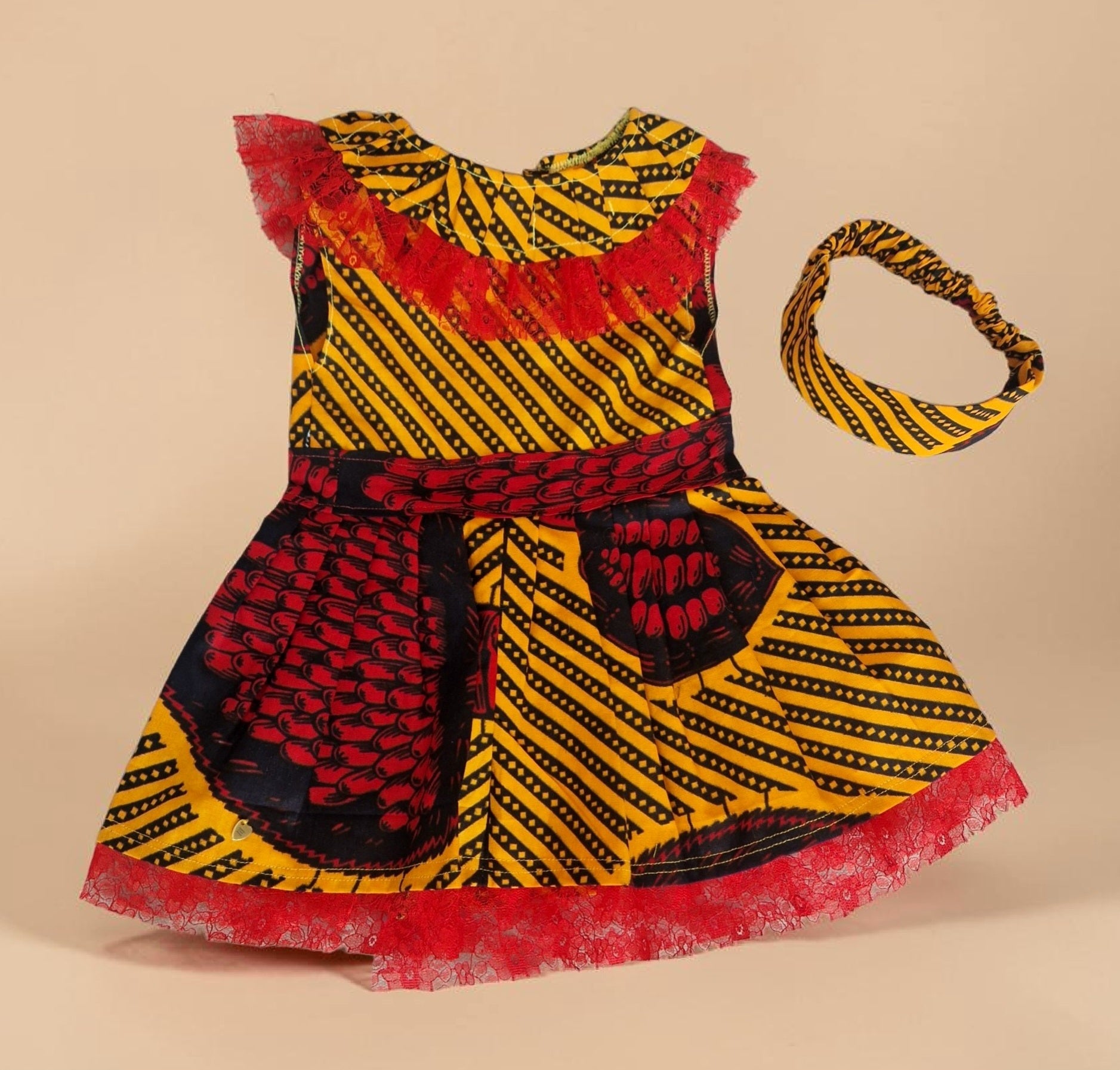 African waxprint baby dress/ Size 12-18 Months(499 kr)
