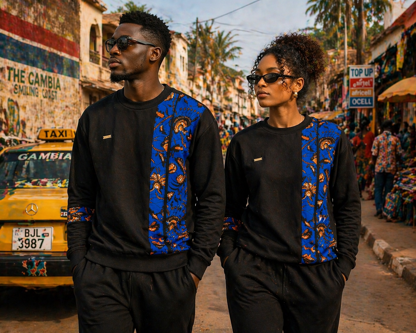 African Waxprint Sweatshirt Size M (895 kr)