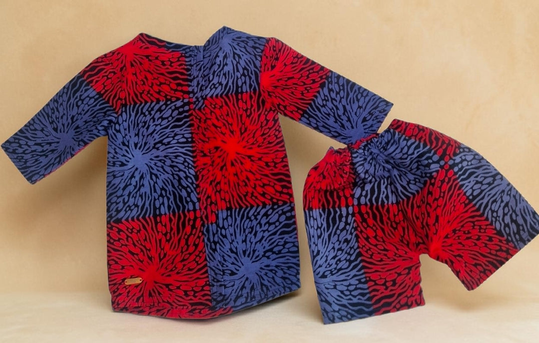 African waxprint Baby Boy Set (449kr)