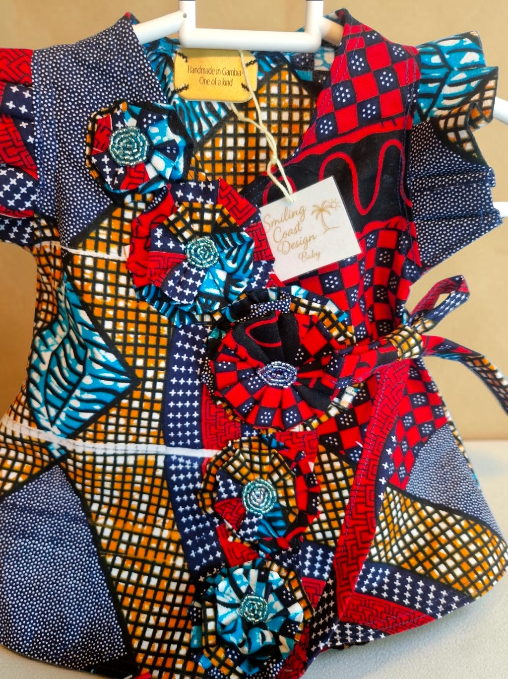 African waxprint Baby Dress and headscarf (399 kr)