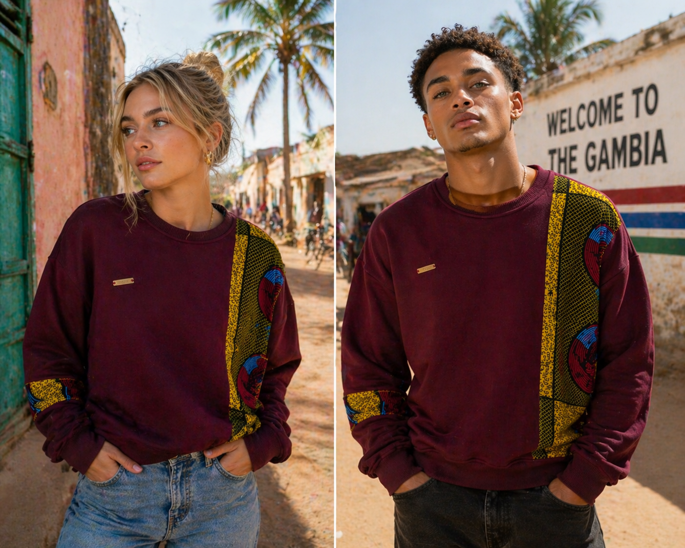African waxprint Sweatshirt Size XL (895 kr)