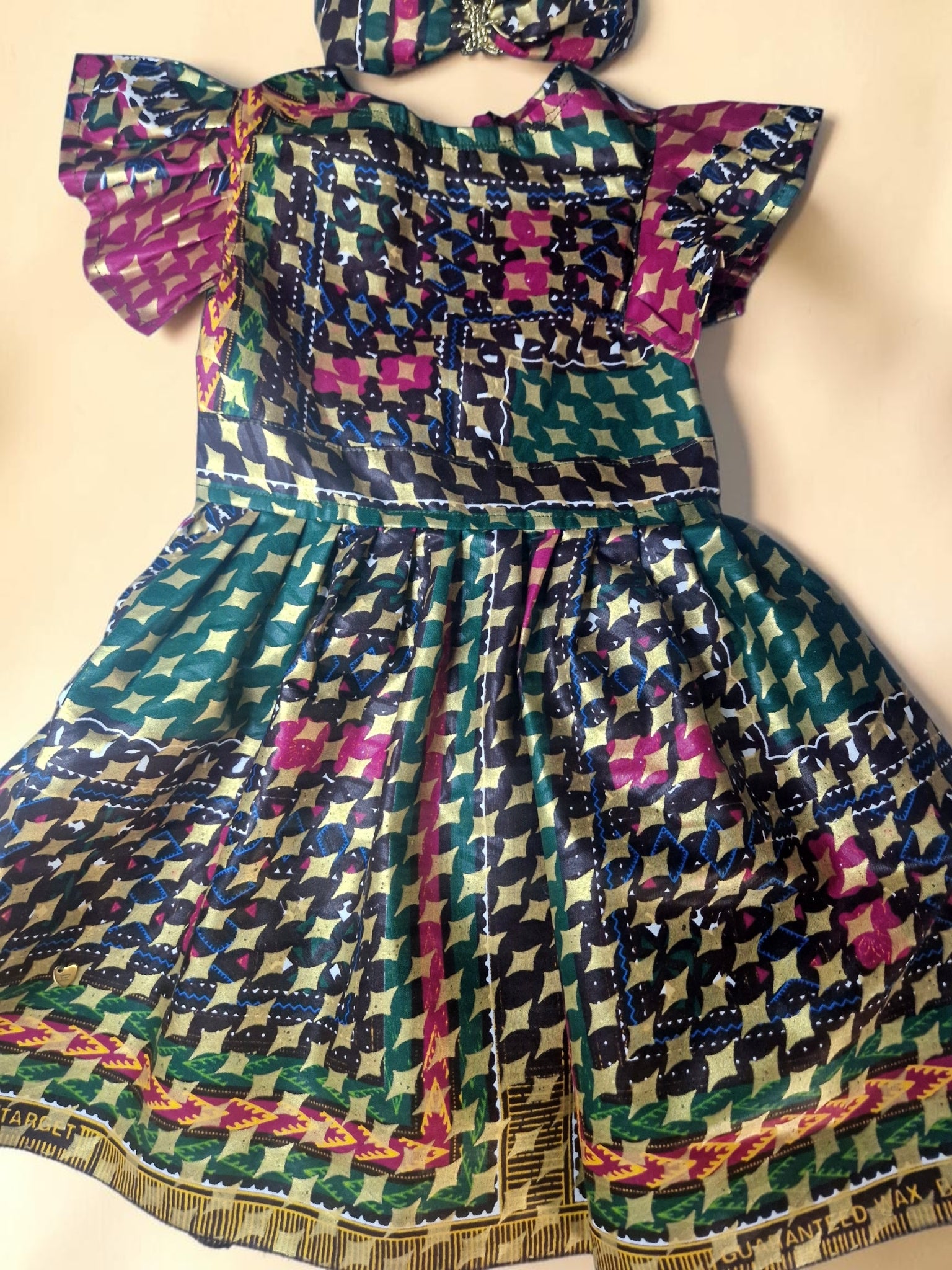 African Wax Print Dress & Matching Headband | 12–18 Months(499 kr)